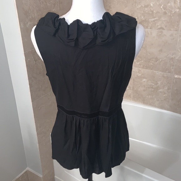 Rebecca Taylor Silk V- Neck Ruffle Top - Picture 7 of 14